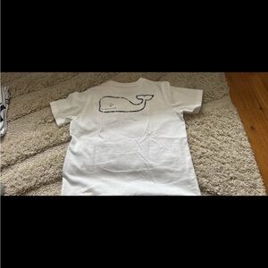 Vineyard Vines White T-Shirt with Blue Whale Logo